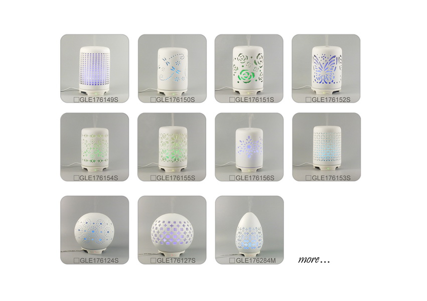 porcelain aroma oil diffuser pure white hollow pattern photo