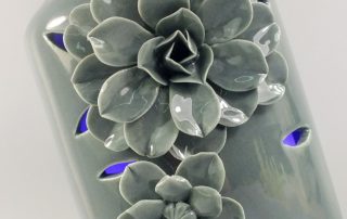 aroma diffuser porcelain grey handy flower details
