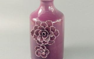 aroma diffuser porcelain purple handy flower cover