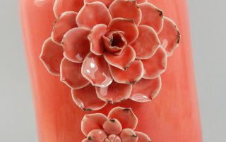 aroma diffuser porcelain red handy flower details